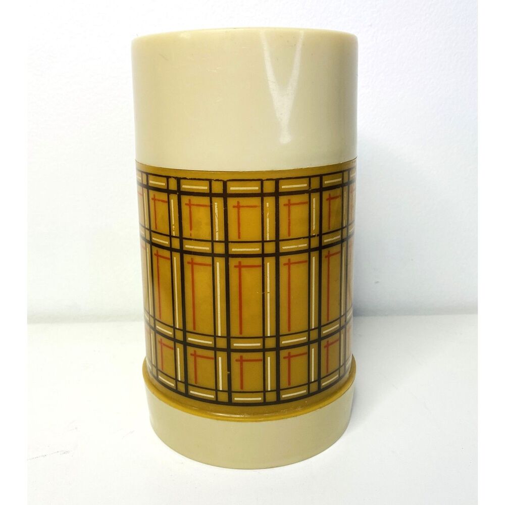 Aladdin Best Buy Plaid Vacuum Bottle Pint Wide Mouth Vintage Thermos Classic